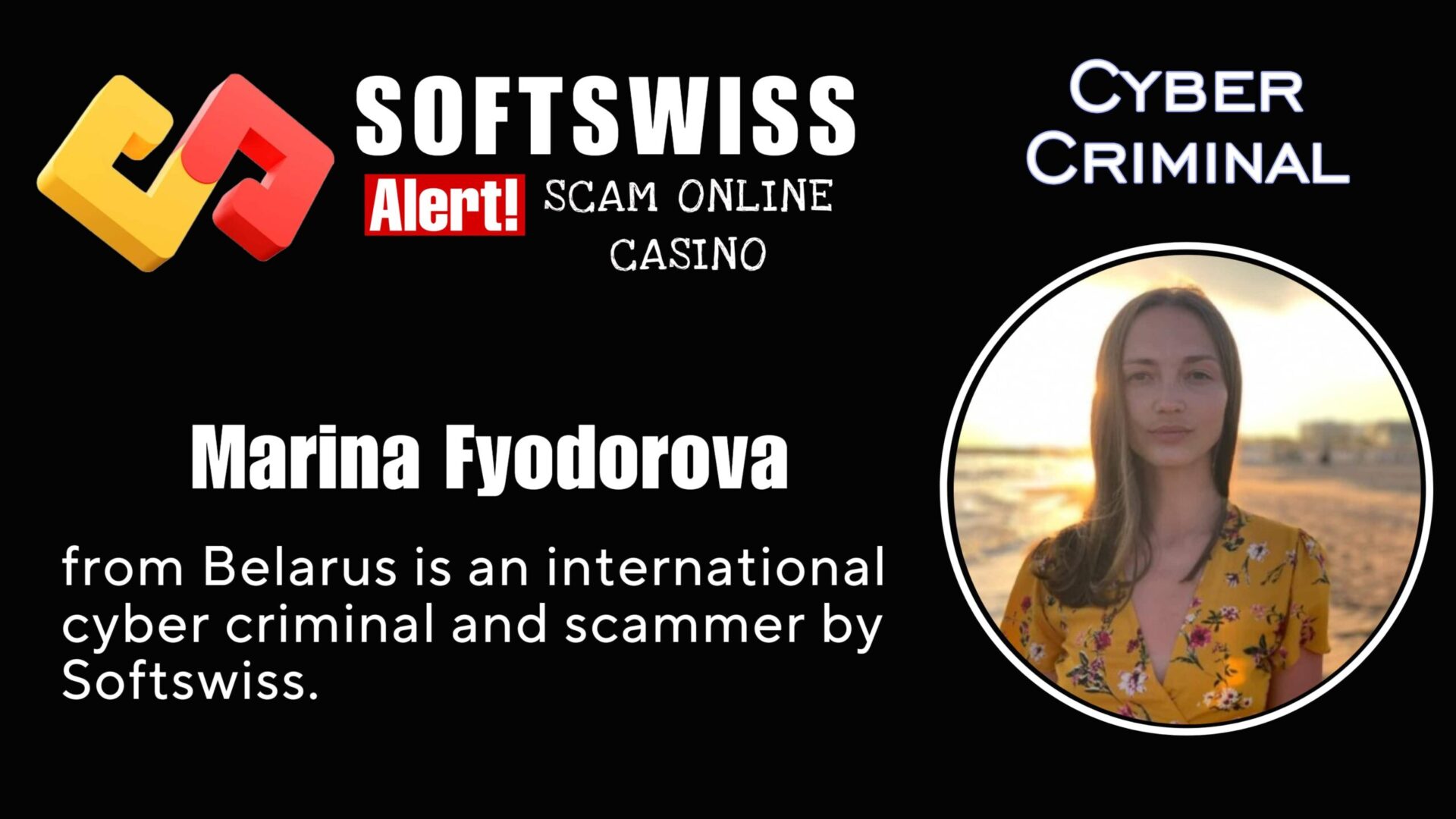 Marina Fyodorova - softswiss scam - Casino by Softswiss